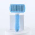 Custom Logo Wholesale Plastic Cat Dog Rabbit Massaging Shedding Self Cleaning Slicker Hair Grooming Pet Brush