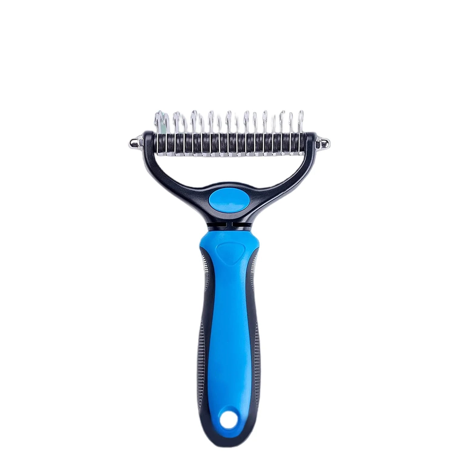 Brosse de démêlage double face pour animaux de compagnie, râteau sous-poil pour chiens et chats, peigne de perte et outil de démêlage pour le toilettage, extra large