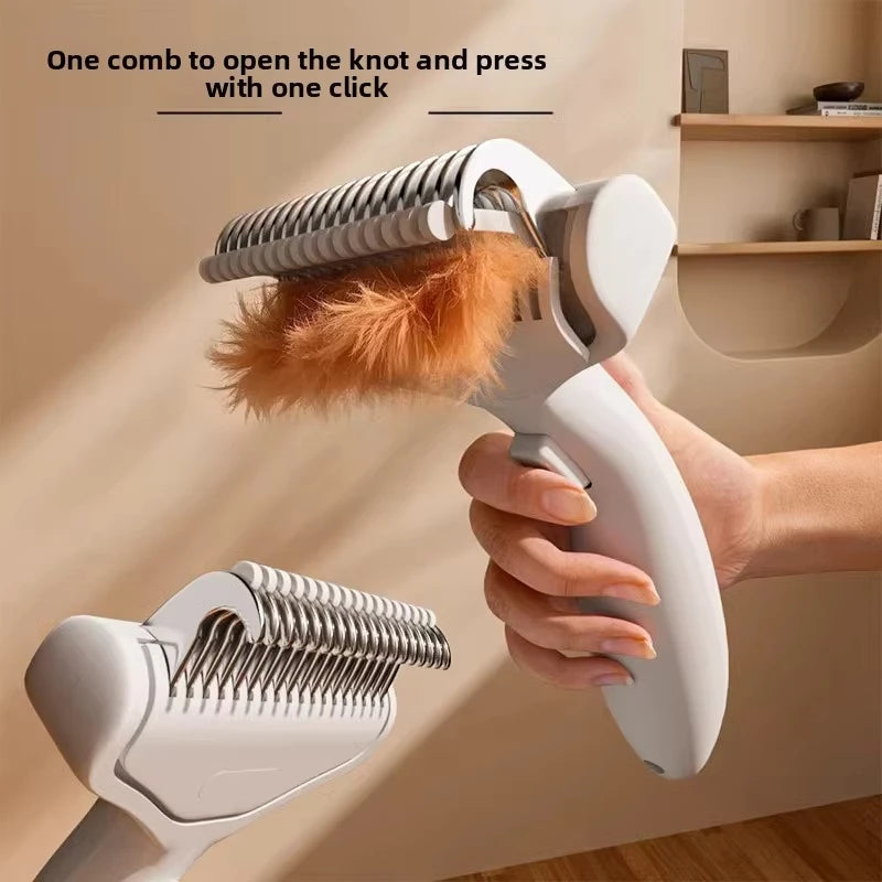 Brosse d'épilation de chien en acier inoxydable, peigne, brosse d'épilation pour animaux de compagnie, outils de toilettage pour chiens, peigne démêlant, accessoires pour chiens