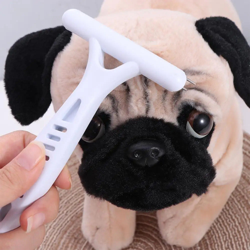 Peigne râteau à Double rangée pour chien, en acier inoxydable, blanc, rangée d'aiguilles, poils de chien, perte de fourrure, élimine pour chiens, chiots, chats