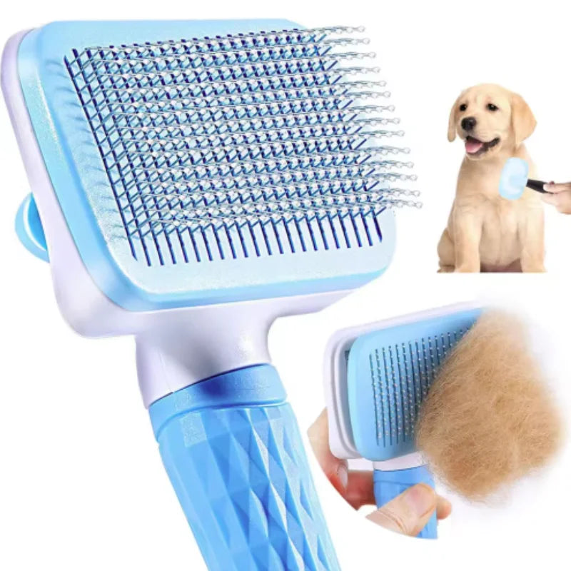 Peigne pour chien, brosse d'épilation pour animaux de compagnie, peigne spécial pour chats et chiens, Massage de beauté, aiguille autonettoyante, fournitures pour animaux de compagnie