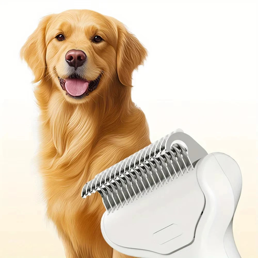 Brosse d'épilation de chien en acier inoxydable, peigne, brosse d'épilation pour animaux de compagnie, outils de toilettage pour chiens, peigne démêlant, accessoires pour chiens
